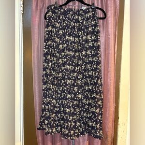 Vintage 90s Floral Goth Maxi Skirt